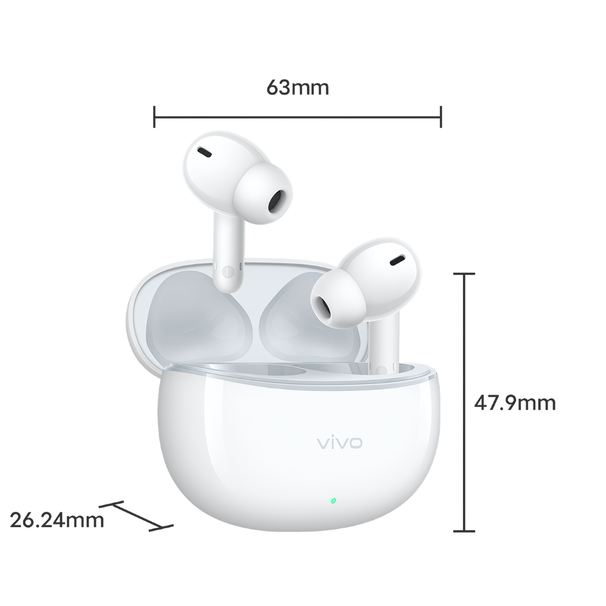VIVO TWS 3i Audífonos Inalámbricos Bluetooth 5.3 USB-C – Blanco