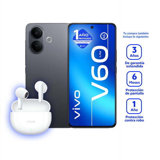 vivo V60 Lite 4G + Audífonos de regalo